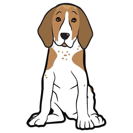 SIGNMISSION American English Coonhound Dog Decal, Dog Lover Decor Vinyl Sticker D-12-American English Coonhound